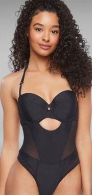 NWOT Herve Leger x Forever 21 Cutout Mesh One-Piece Swimsuit - Size XL