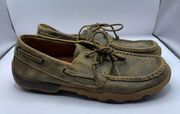 Twisted x Bomber Brown Driving Moc Shoes Boat Shoes Women’s Size 7M