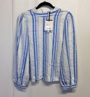 Size S  Women’s Stripped Shirt Blue White