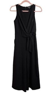 Lulus  Wrap Top Wide Leg Black Jumpsuit