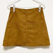 Sanctuary Easy Mod Mini Suede Skirt in Light Maple