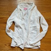 Lilly Pulitzer white knit cardigan size XS