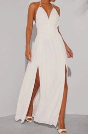 White Bohemian Maxi-Dress