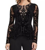 Bcbgmaxazria Velvet peplum top