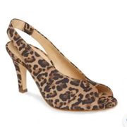 Paul Greene AVANTI LEOPRDINO , animal print, open toe, slingback heels