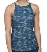 Prana womens medium blue pink tank top multicolor gym workout lulu