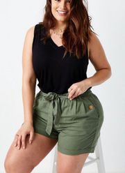 Maurices Linen Paperbag Waist Shorts 