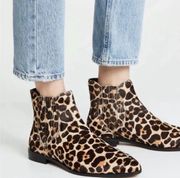 Rebecca Minkoff Madysin Leopard Print Calf Hair Pointed Toe Booties Size 7.5