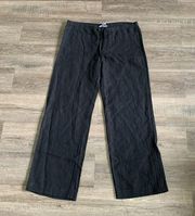 Vince women XS 100% linen black pants flare