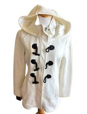 Womens  High Neck Winter Hooded Toggle Jacket - Sz M