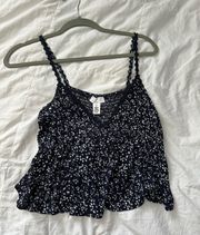 Cropped Floral Tank Top