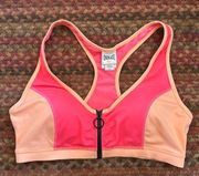 EVERLAST PINK & ORANGE NEON ZIP UP SPORTS BRA