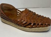 Sam & Libby Brown Sandals Rope Huraches women’s Size 6 Summer Shoes Slip On