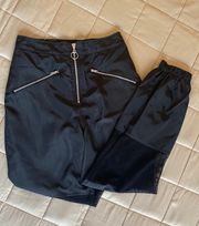 Black Mesh Joggers