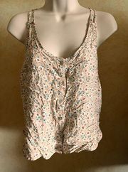 Bajee Collection Floral Size Medium Ladies Tank Top