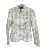 EMPORIO ARMANI WHITE FLOWER JACKET