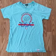 DIAMOND SUPPLY WOMEN'S USA T-SHIRT SZ LARGE