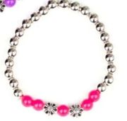 NWT Paparazzi Starlet Shimmer Pink Mini Flower Stretchy Bracelet