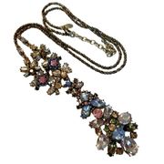 NWOT Joan Rivers Cluster Rhinestone Statement Necklace