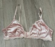 Baby Pink Triangle Bralette with Bows