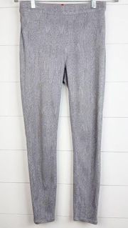 Spanx Grey Print Jean-ish Ankle Jeggings Sz S