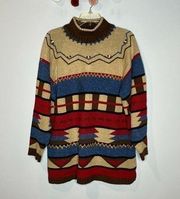 Vintage LizSport patterned sweater tunic