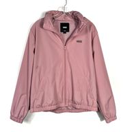 Women’s Mauve Light Pink Windbreaker Rain Jacket Hideaway Hood NWT Medium M