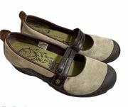 Merrell Plaza Bandeau Mary Jane Taupe & Brown Women's Size 10.5