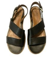 Naturalizer Women's Strappy Casual Leather Slip On Sandals Size 7 Black