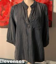 Anthropologie Elevenses denim top size XS X-Small