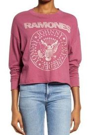 NWT DAYDREAMER Ramones Crop Long Sleeve Graphic Tee (M)