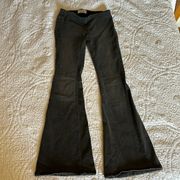 Free People Dark Grey/Black Penny Pull On Flare Jeans