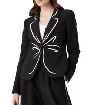 Emporio Armani $975 Ladie's Printed Blazer in Black Size US 6 NWT