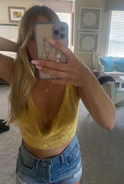 Yellow Gold Glittery Top