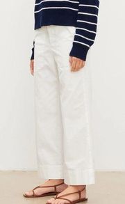 NWT Velvet by Graham & Spencer Mya Cotton Canvas wide leg Pant white size 6