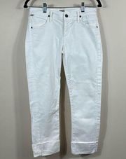 Citizens of Humanity Dani Cropped Straight Leg White Women Jeans Capris Size 28