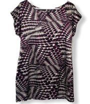 Apt. 9 patterned silky dolman tunic top