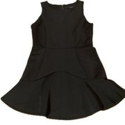 Harve Benard | Black Scuba Flare Hem Sleeveless Mini Dress | Size Large