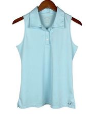 Oakley Polo Shirt Sleeveless Blue Golf Outdoor Womens M