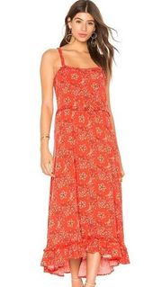 Spell & the Gypsy Celestial Revolve Playdress Strappy Red Paisly Maxi Dress