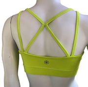 Gaiam Padded Racerback Neon Green Sports Bra Women’s Size Medium