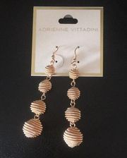 New Adrienne V Quadruple Gold Shimmery Balls Earri