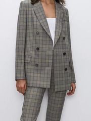 Aritzia Babaton Samuel checkered plaid blazer size 4