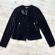 Drew Anthropologie Velvet Zip Jacket | Black Size‎ XS