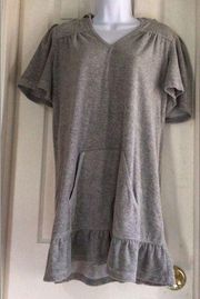 Juicy Couture Pam & Gela Heather Janey Terry Fashion Gray Hooded Cover Up Dress