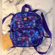 NWT Dickies Mini Purple Galaxy Backpack 10x8" Small women girl bookbag NEW MINT