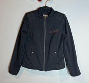 Harley Davidson black quilted accent logo jacket