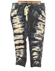 Lane Bryant Livi Activewear French terry Tie Dye Blue White joggers Sz 22/24 NWT