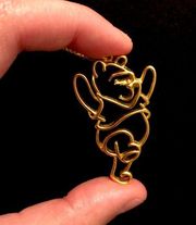 Disney gold Winnie the Pooh pendant necklace