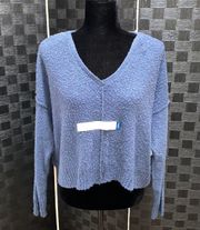 Arizona Jeans Company Blue Knit V-Neck Sweater